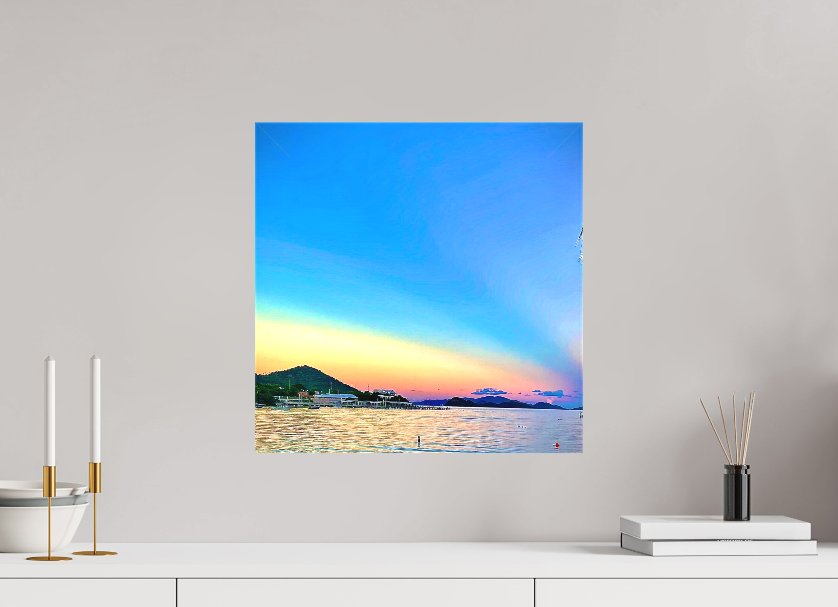 16 x 16.2″, Stretch it out Sunset by the Sea