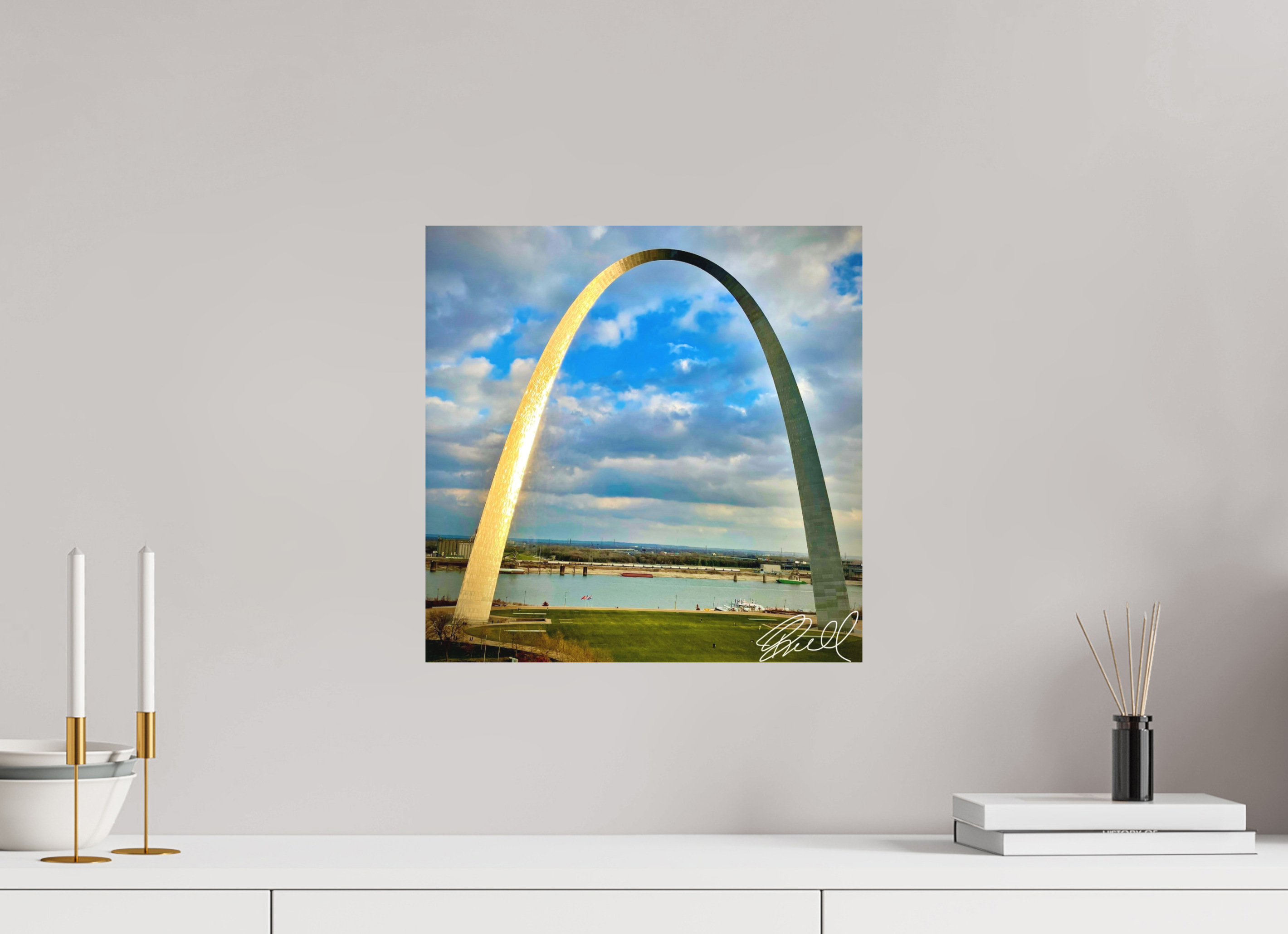 15 x 15″, 100% cotton print Divided Light