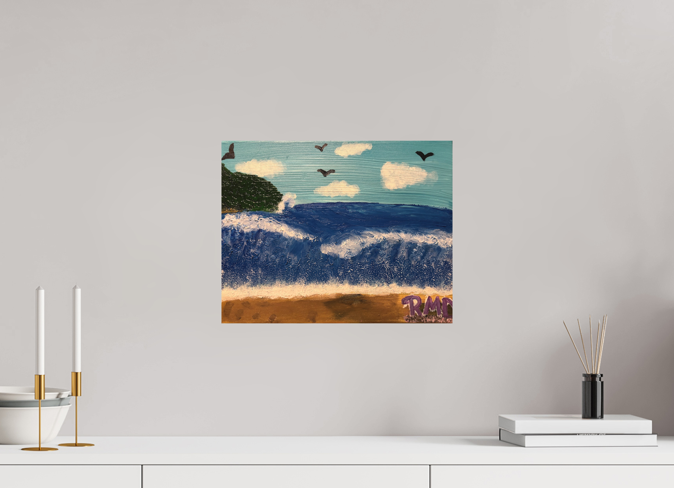 15.2 x 12″, 100% cotton print Sea of Peace