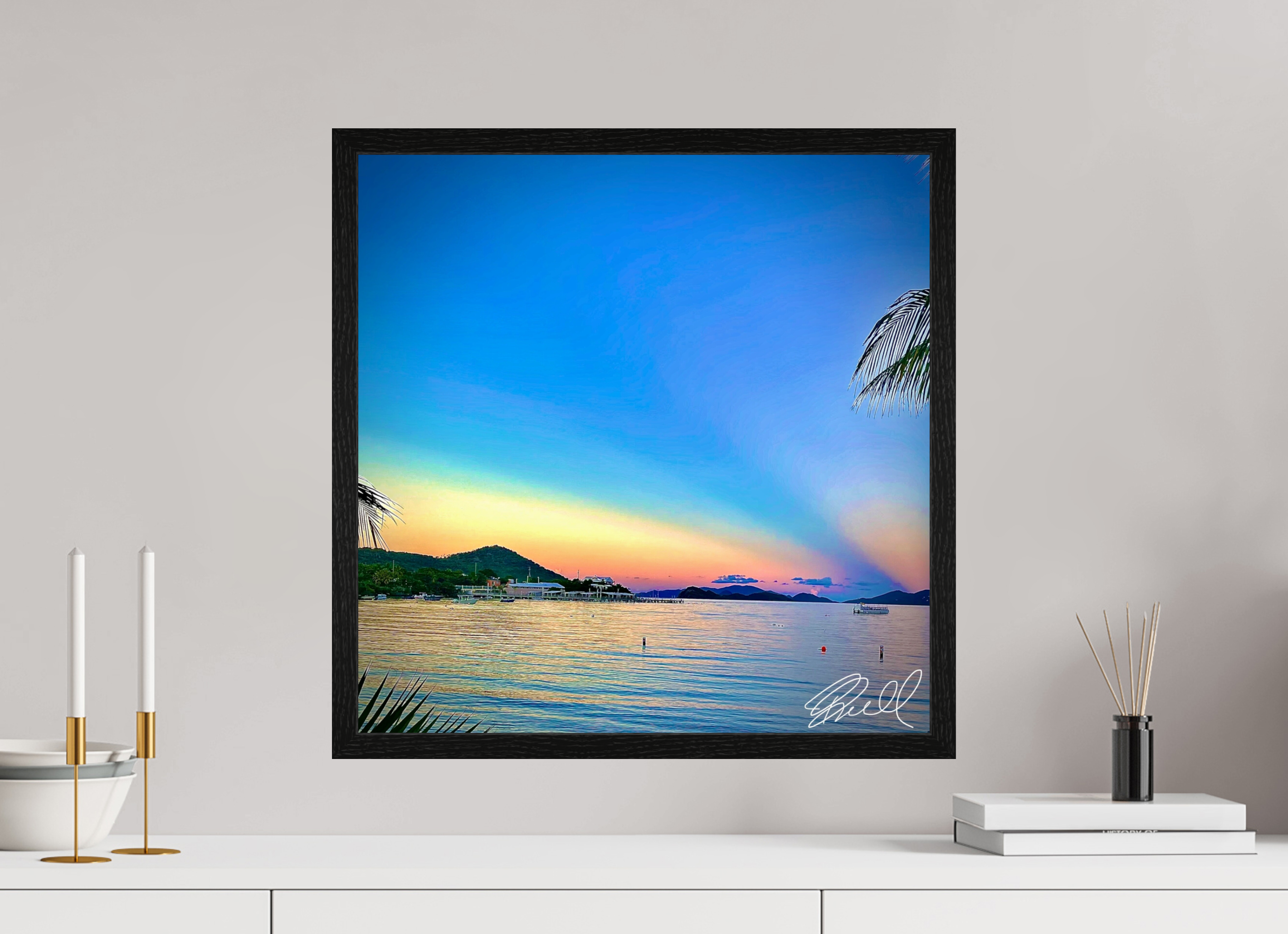 20 x 20.2″, Bring the Gallery to You Sunset by the Sea