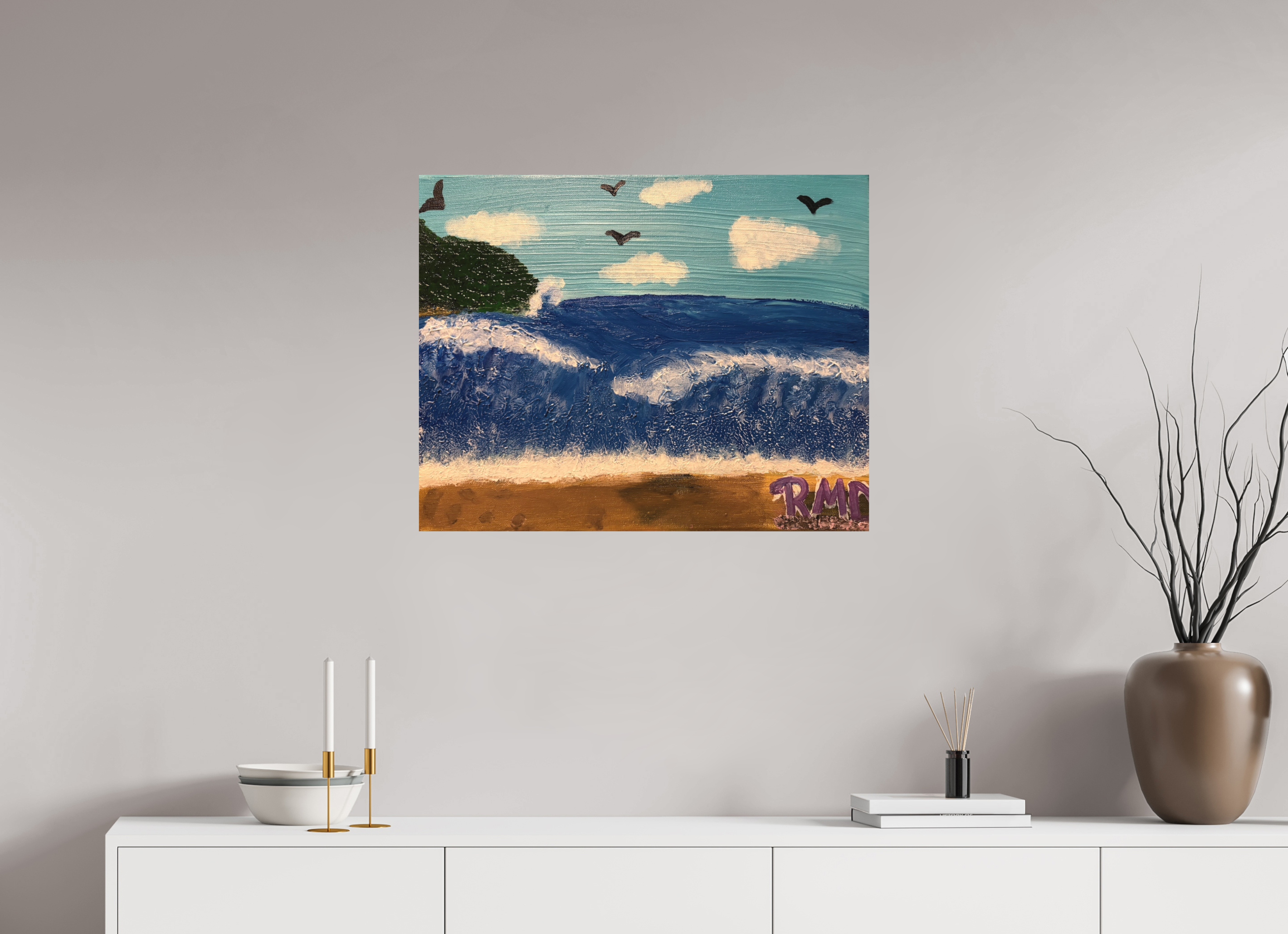 30.3 x 24″, 100% cotton print Sea of Peace