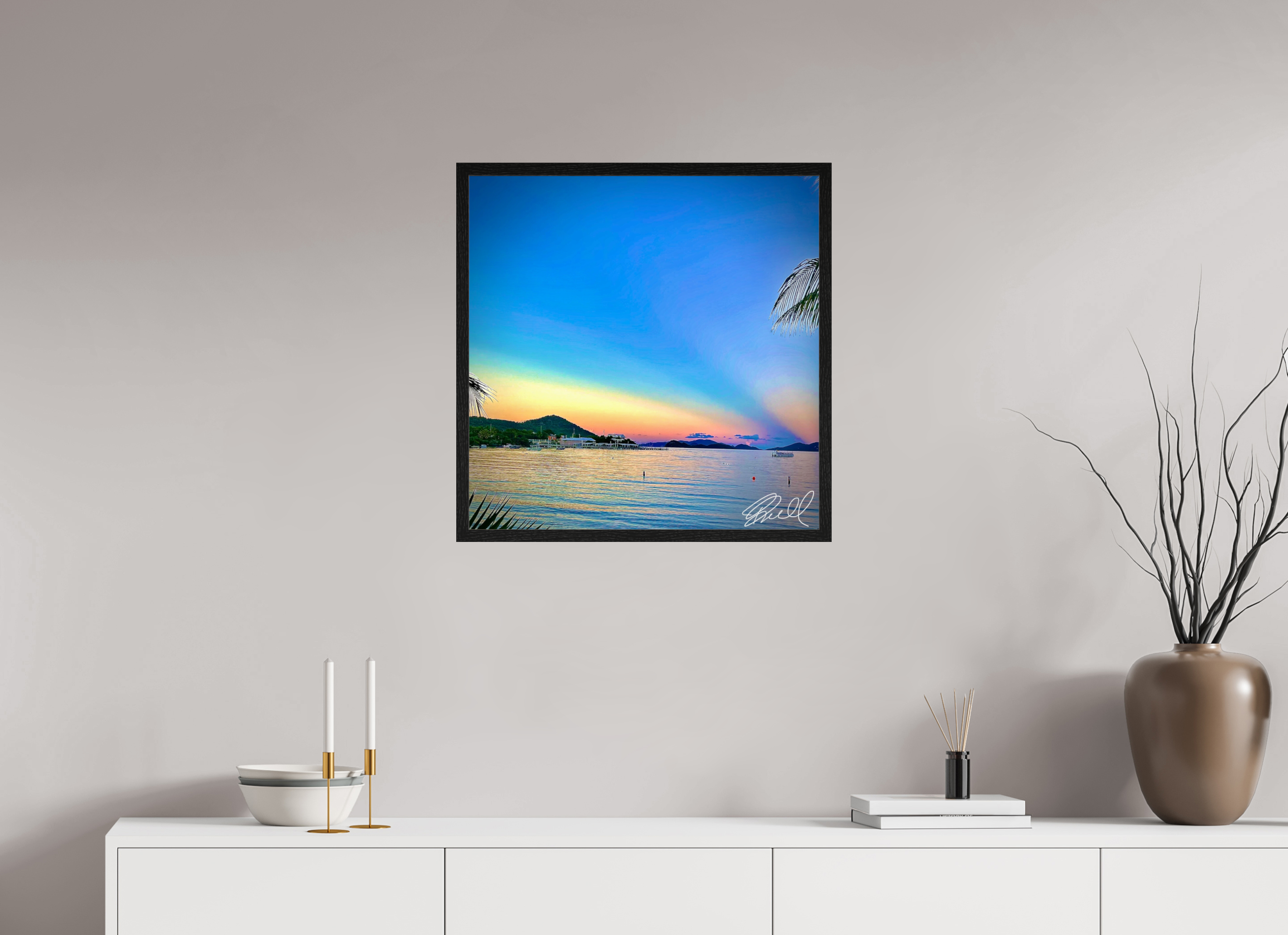 24 x 24.3″, Bring the Gallery to You Sunset by the Sea