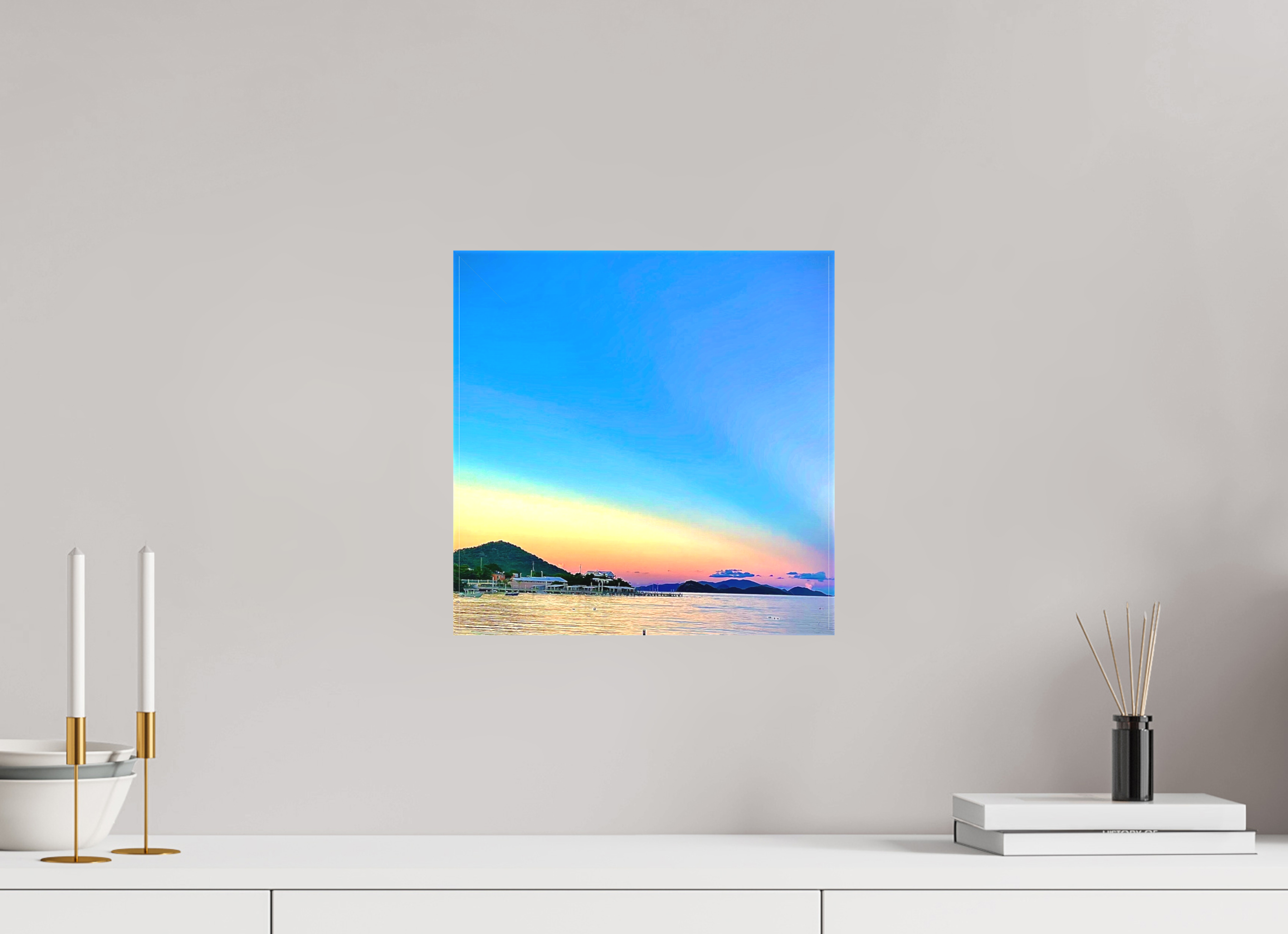 12 x 12.1″, Stretch it out Sunset by the Sea