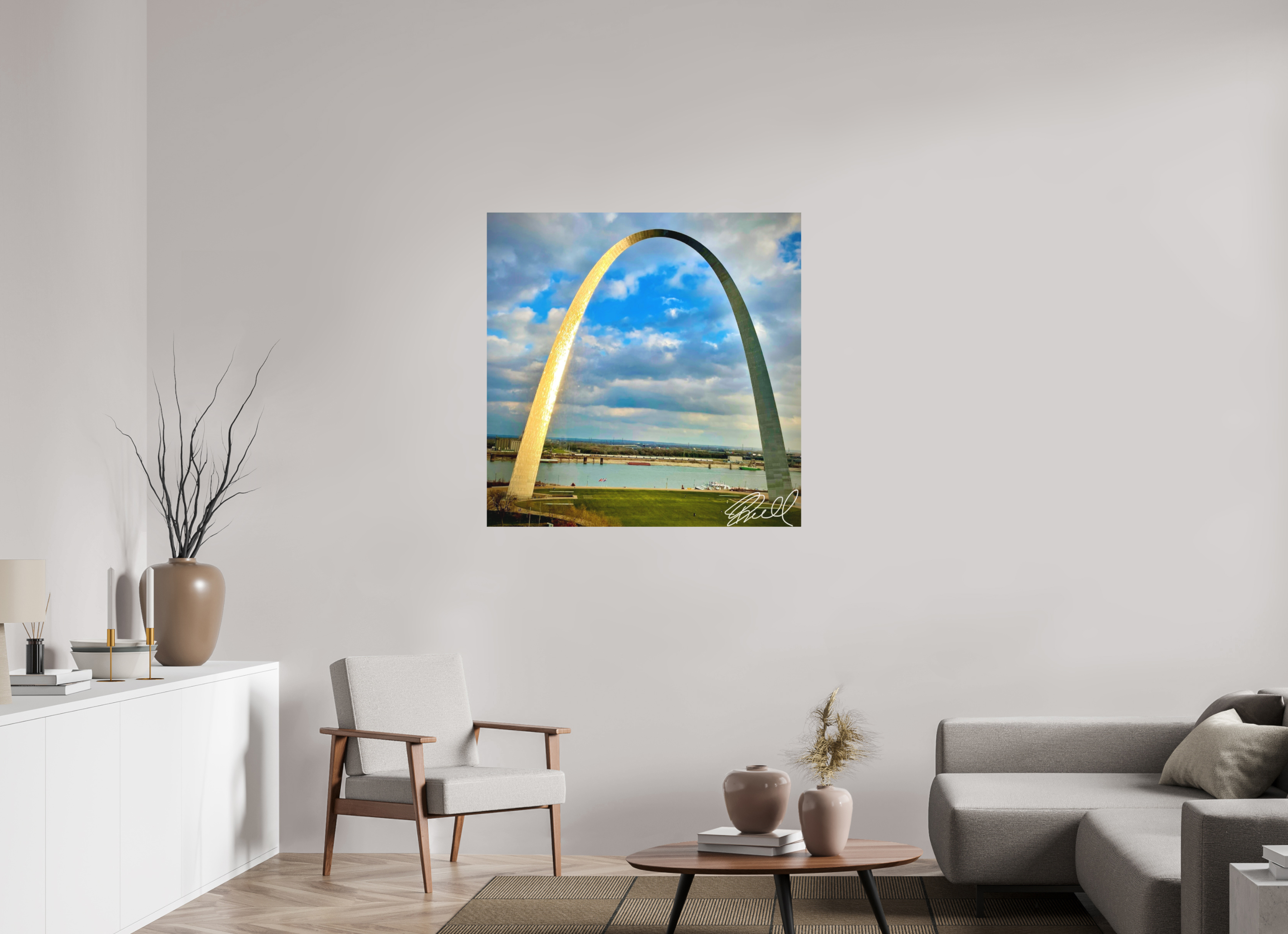 40 x 40″, 100% cotton print Divided Light