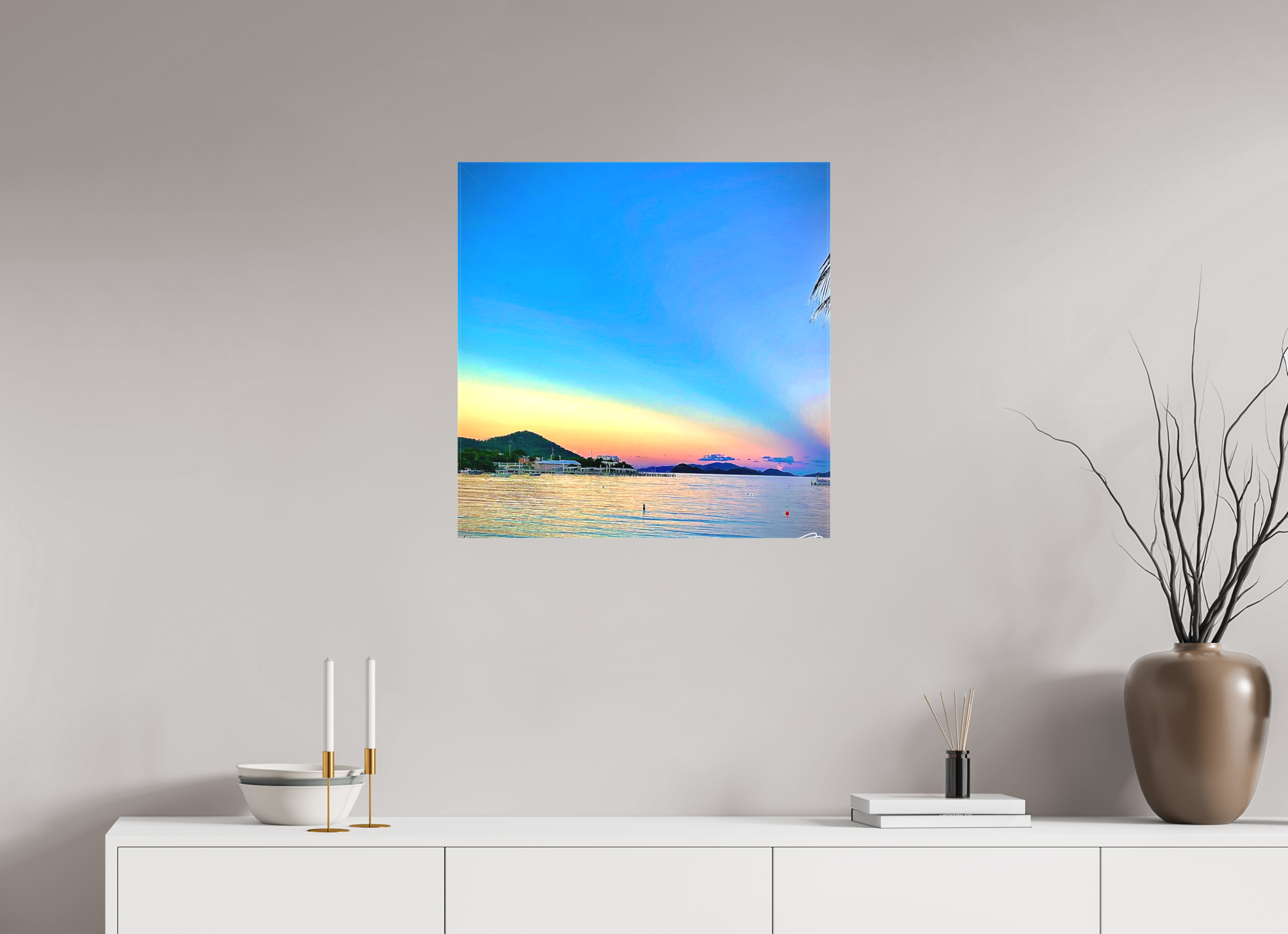 24 x 24.3″, Stretch it out Sunset by the Sea