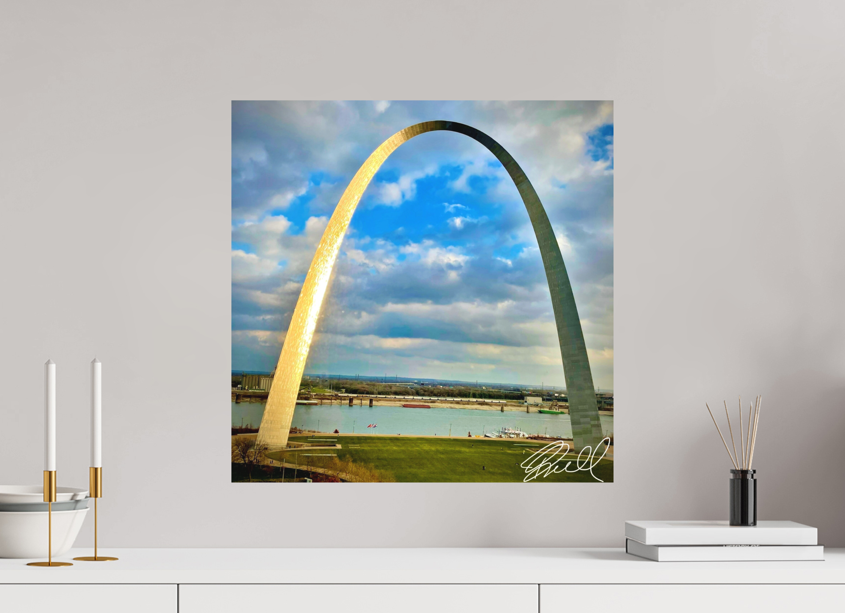 20 x 20″, 100% cotton print Divided Light